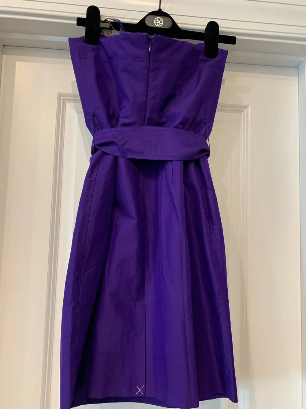 J.Crew Strapless Purple Bow Waist Cocktail Dress 0petite NWT